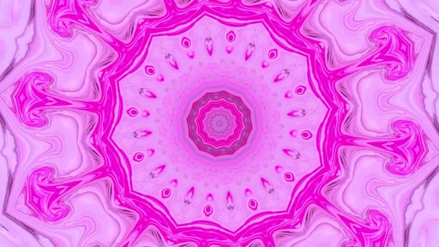 Abstract motion graphics background. Hypnotic mandala for meditation and yoga. Kaleidoscope stage visual effect for concert, music video, show, exhibition, LED screens and projection mapping.