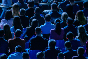 Audience listens to the lecturer at the conference