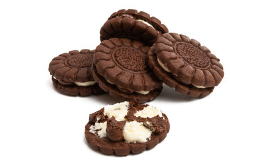 sandwich cookie isolated