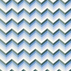 Seamless light abstract pattern. Geometric zig zag print composed of zigzag lines blue and gray colors.