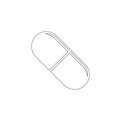 capsule medicine. flat vector icon