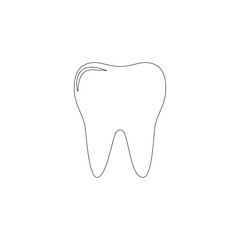 Obraz premium Tooth. flat vector icon