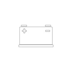 car battery. flat vector icon