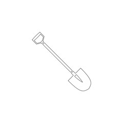 shovel. flat vector icon