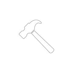 hammer. flat vector icon