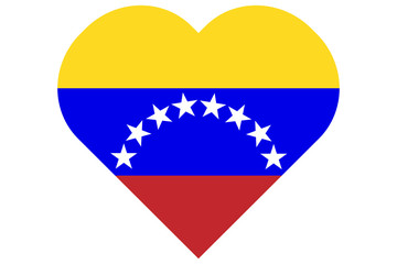 Fototapeta premium Corazón con bandera de Venezuela.
