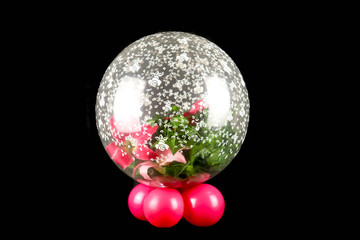 Balloons mit schwarzem Hintergrund - lila rosa pink - hintergrund für Geburtstag, Hochzeit, Babyparty, Feste und Veranstaltungen