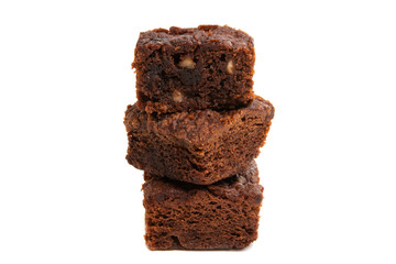 brownie cake isolated