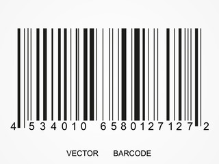  Bar code icon realistic. Flat barcode. 