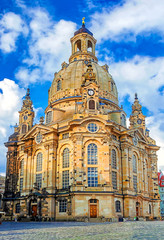 Fototapeta na wymiar Frauenkirche, Barock Kirche in Dresden, Sachsen 