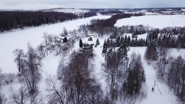 Winter landscape of the museum of I.E. Repin