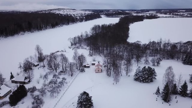 Winter landscape of the museum of I.E. Repin