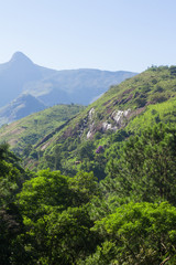 Fototapeta na wymiar Mountains in Serra dos Orgaos Park in Petropolis, Itaipava, Rio de Janeiro, Brazil.