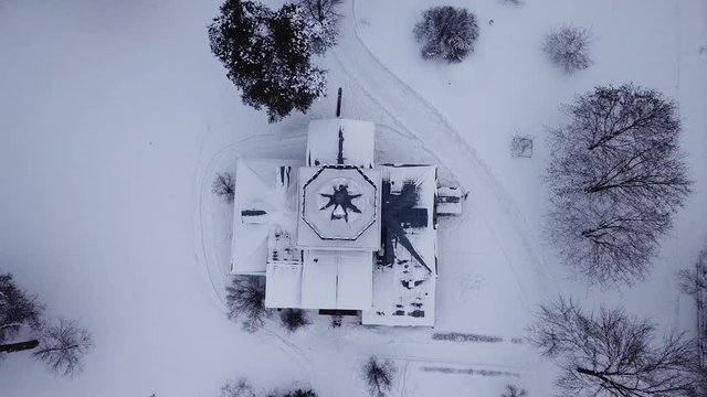 Winter landscape of the museum of I.E. Repin
