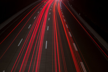 German Autobahn Highway Moving Cars