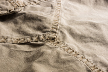 clothing items washed cotton fabric texture with seams