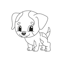Coloring book pages for kids. Cute cartoon vector illustration.