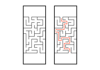 Abstact labyrinth. Game for kids. Puzzle for children. Maze conundrum. Vector illustration.