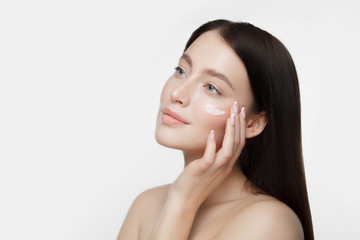 the young girl with cream