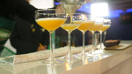 alcoholic cocktails, bar, restaurant