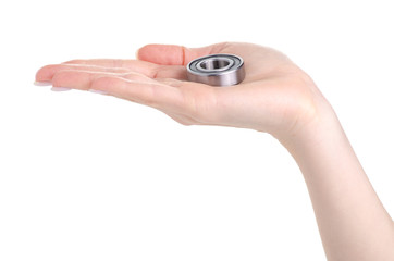 Fototapeta premium Bearing in hand on white background isolation