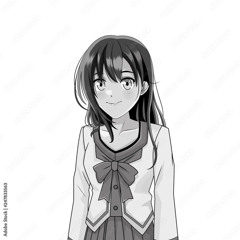 Poster manga anime young woman