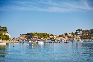 Port de Soller village located on the west coast of Mallorca, Spain.