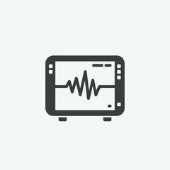 EKG Monitor Heart-rate Vector Icon