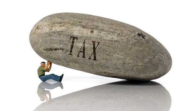 Man Collapses Under The Tax Burden