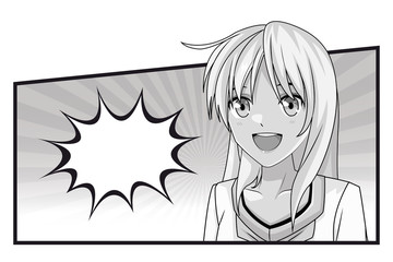 manga anime young woman