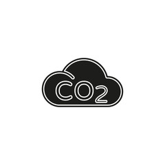 Co2 cloud icon - natural ecology, clean environment sign - eco