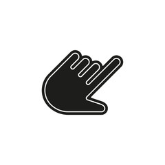 vector hand cursor illustration - mouse pointer symbol isolated