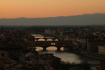 Fototapeta na wymiar Florence evening moments