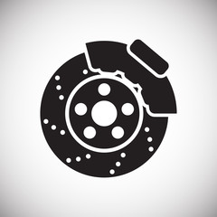 Car brake disc icon on white background for graphic and web design, Modern simple vector sign. Internet concept. Trendy symbol for website design web button or mobile app