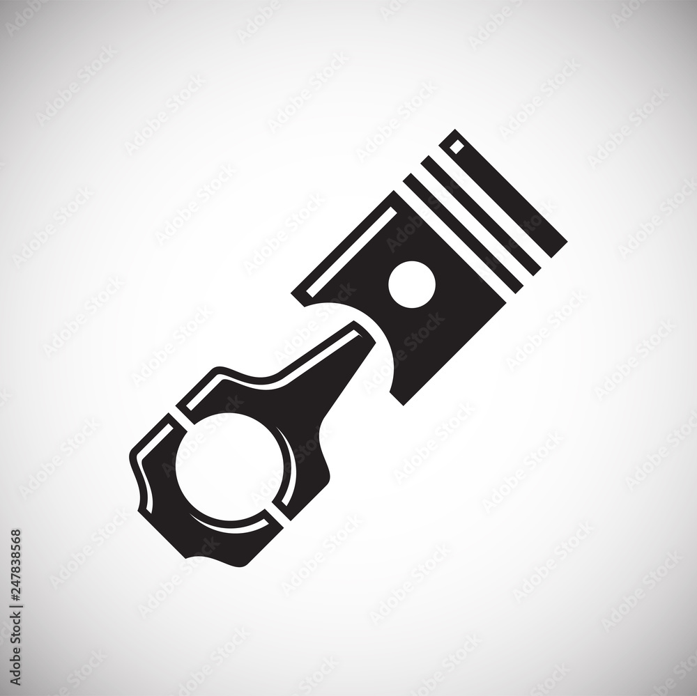 Poster engine piston icon on white background for graphic and web design, modern simple vector sign. intern