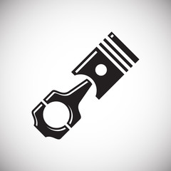 Engine piston icon on white background for graphic and web design, Modern simple vector sign. Internet concept. Trendy symbol for website design web button or mobile app