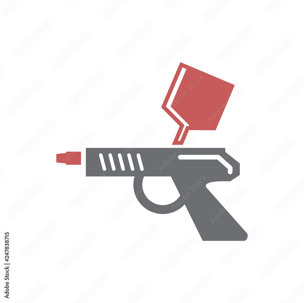 Poster car painting icon on white background for graphic and web design, modern simple vector sign. interne