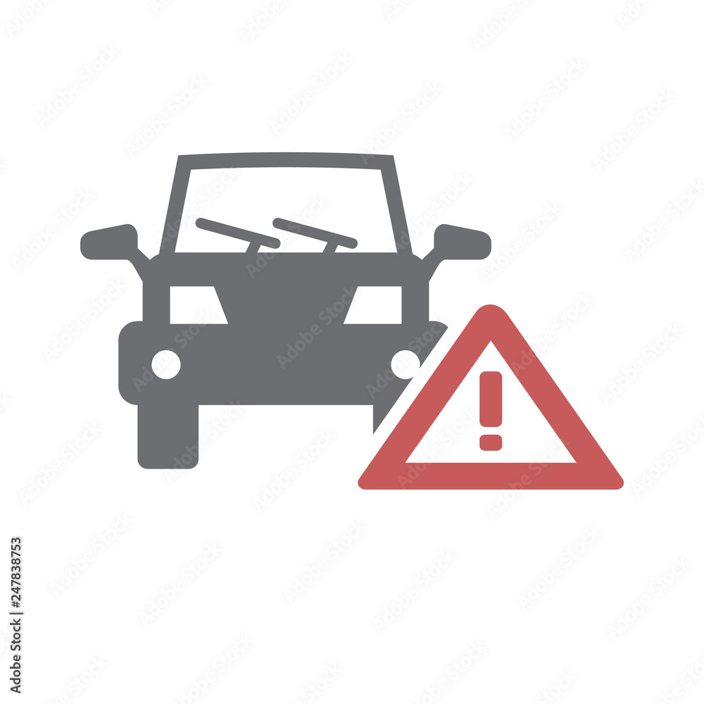 Poster car service icon on white background for graphic and web design, modern simple vector sign. internet