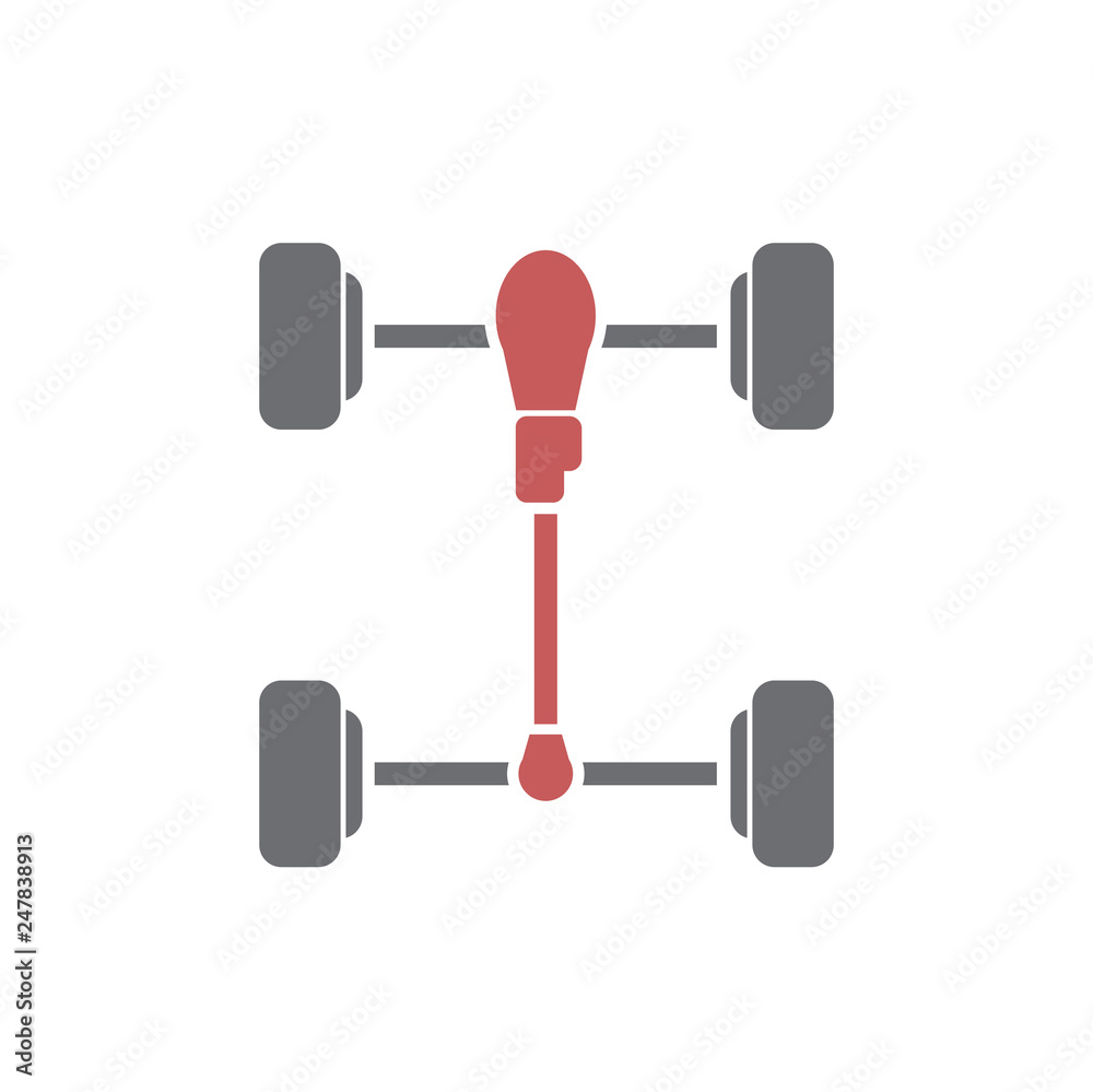 Poster car wheels base icon on white background for graphic and web design, modern simple vector sign. inte