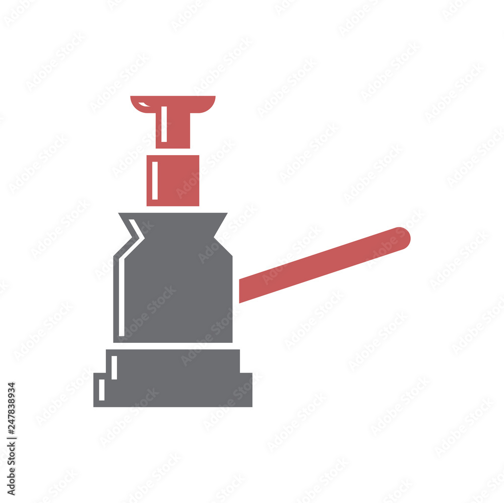 Poster car jack icon on white background for graphic and web design, modern simple vector sign. internet co
