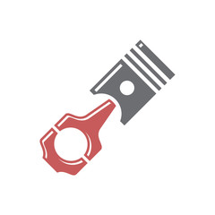 Engine piston icon on white background for graphic and web design, Modern simple vector sign. Internet concept. Trendy symbol for website design web button or mobile app