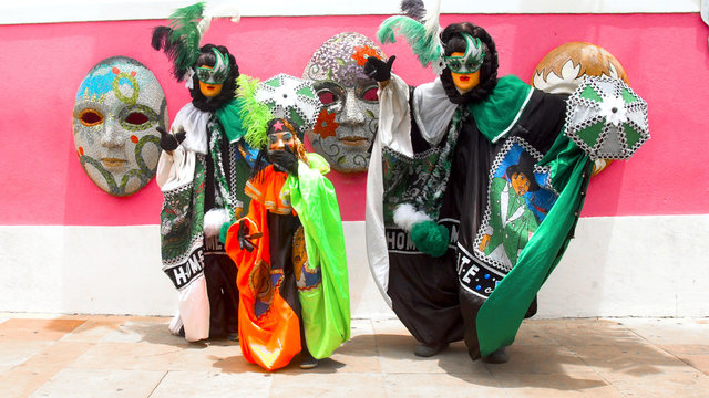 Olinda, Pernambuco, Brazil - March 9, 2019: Brazilians and tourists celebrate the Carnival 2019 in Olinda, Pernambuco, Brazil 