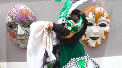 Olinda, Pernambuco, Brazil - March 9, 2019: Brazilians and tourists celebrate the Carnival 2019 in...