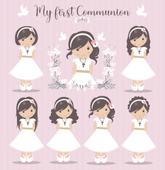 Lovely set of girls for First Communion