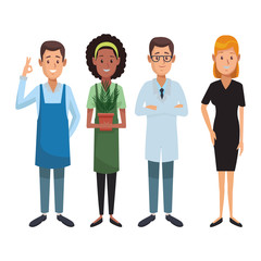 Obraz premium labor day people cartoon