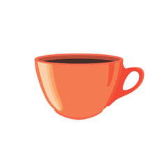 Cup icon for coffee shop, tea house in flat style