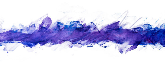 splash watercolor painting background elements band blue with a touch of purple