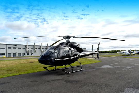 Helicopter on airfield