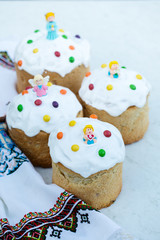 Easter cakes with angel figures