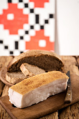 piece of Ukrainian lard